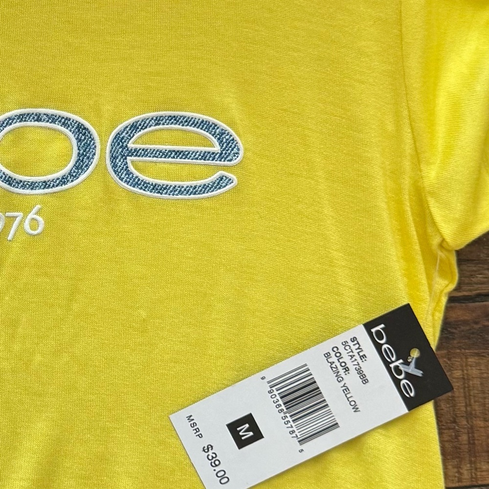 bebe Yellow Short Sleeve Tee - Picture 4 of 5